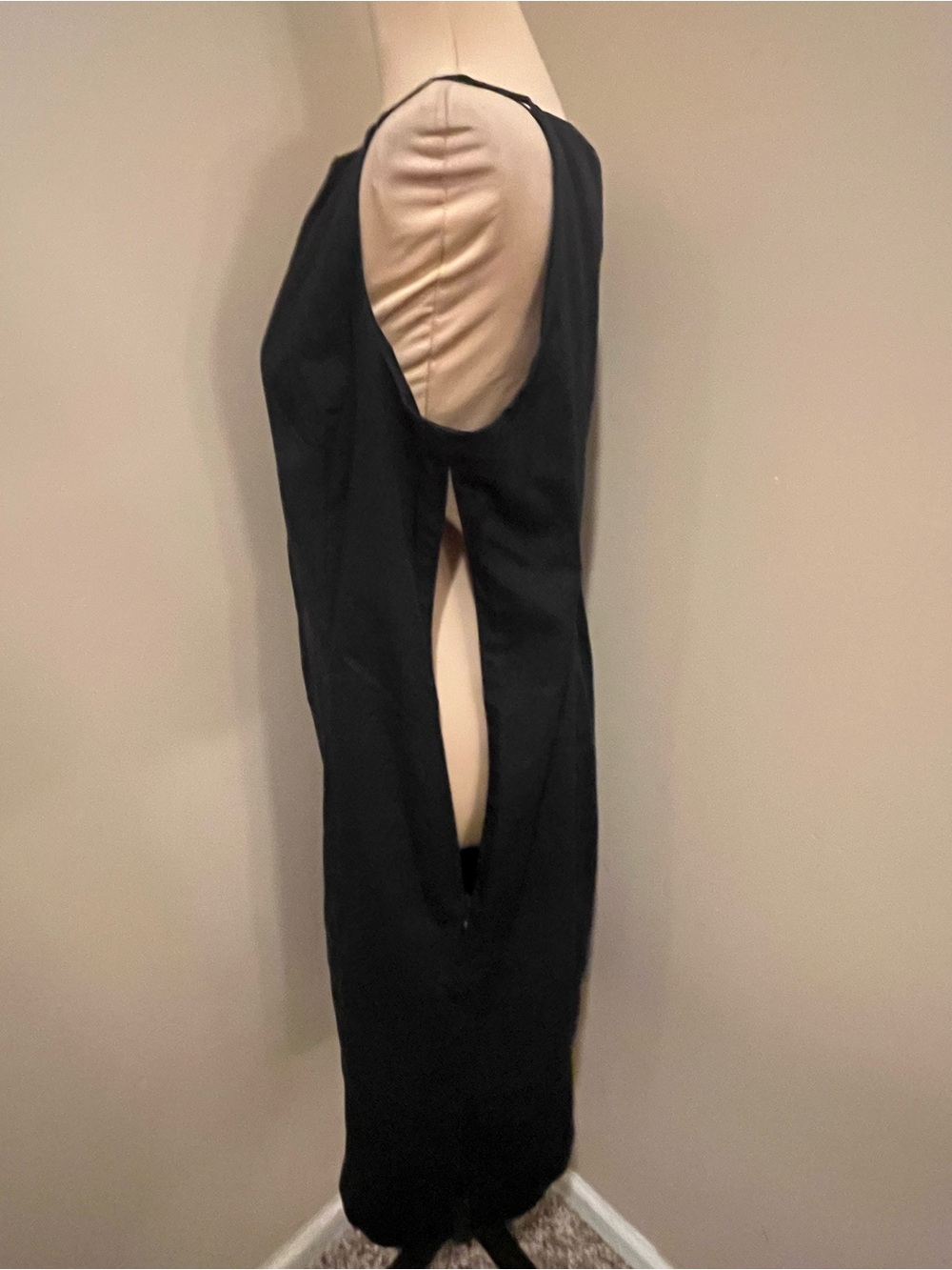 Classic Brooks Brothers Black Broad Square-Neck Midi Cotton Dress, size 14 - Picture 4 of 7